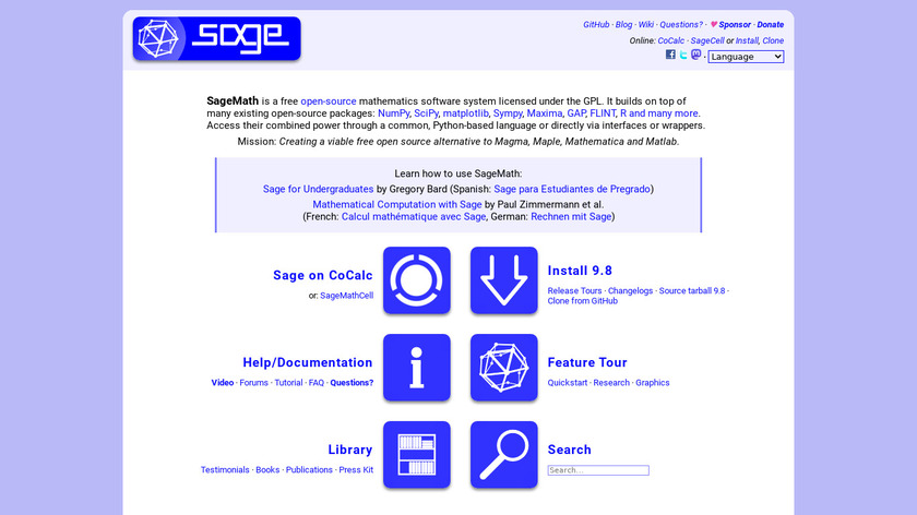 Sage Math Landing Page