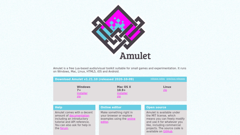 Amulet Landing Page