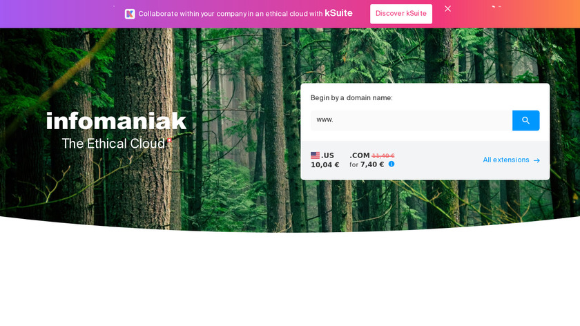 Infomaniak Landing Page
