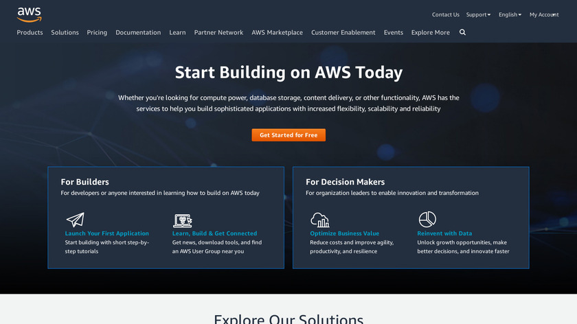 Amazon AWS Landing Page