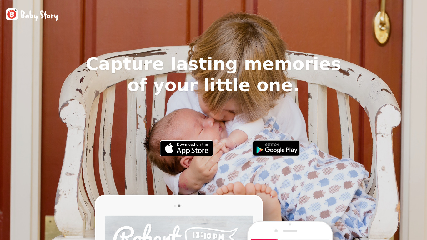 Baby Story Landing page