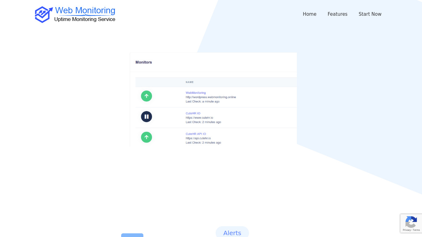 WebMonitoring Landing page