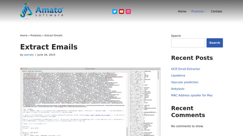 Extract Emails Landing Page