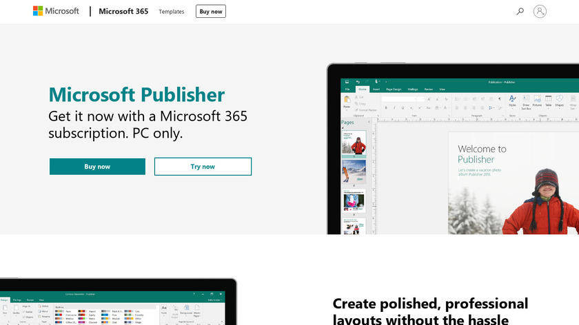 Microsoft Publisher Landing Page