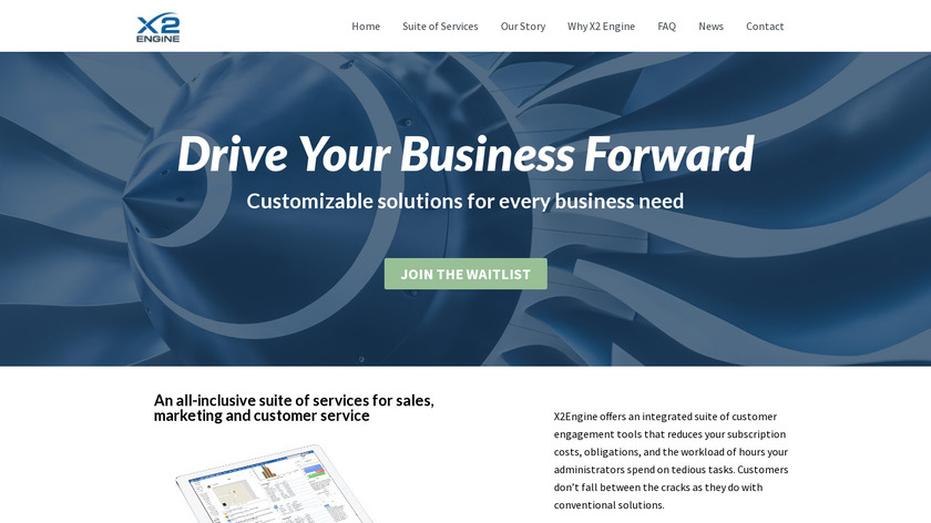 X2CRM Landing Page