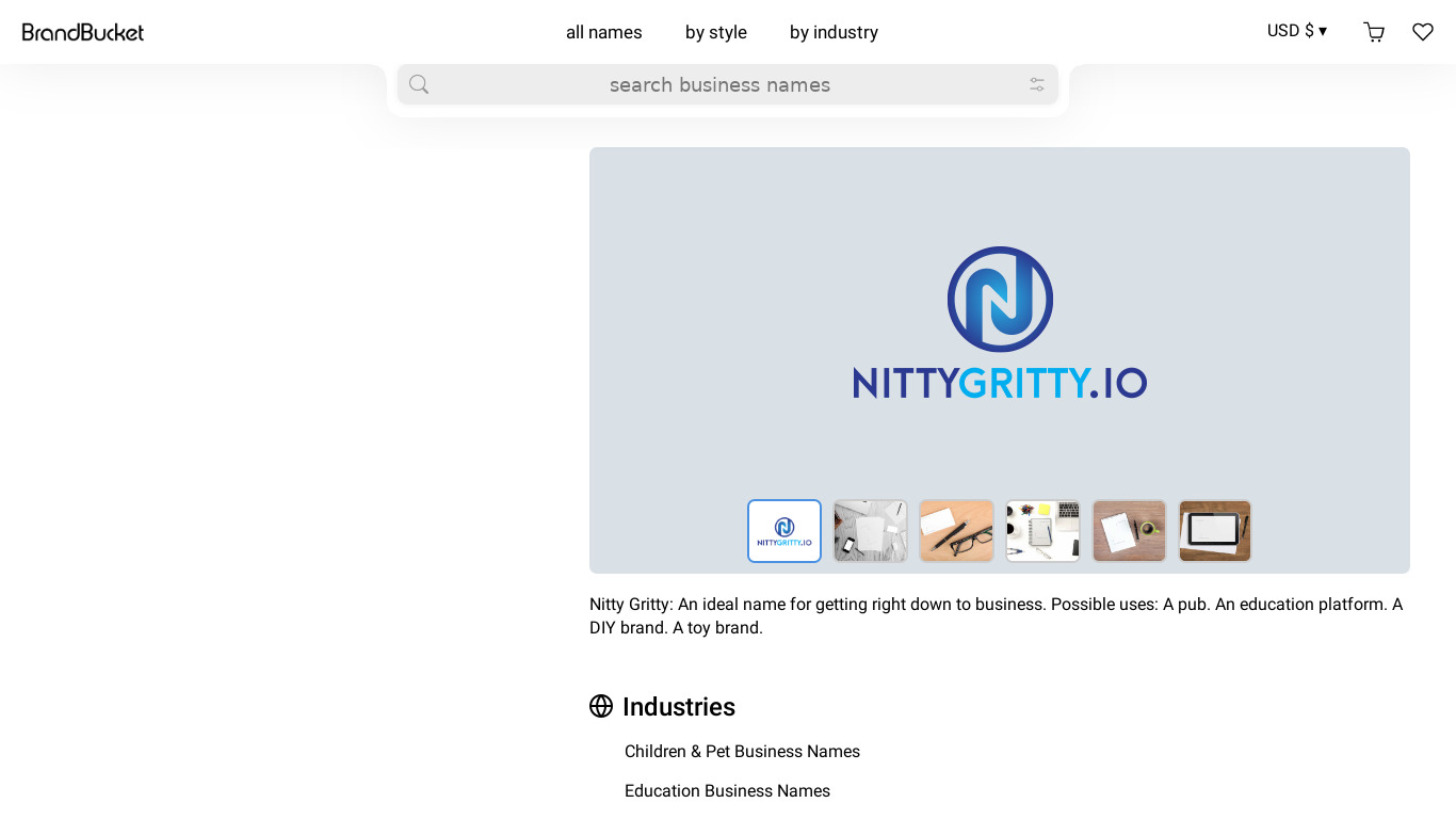 NittyGritty Landing page