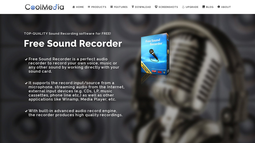 Free Sound Recorder Landing Page