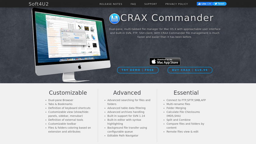 CRAX Commander Landing Page