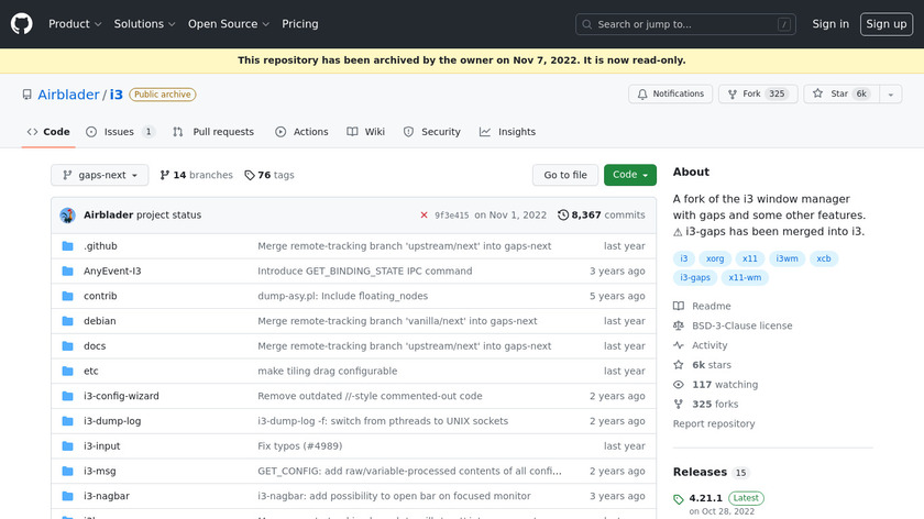 i3-gaps Landing Page