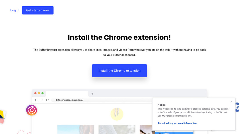 Tailored Posts by Buffer Landing Page
