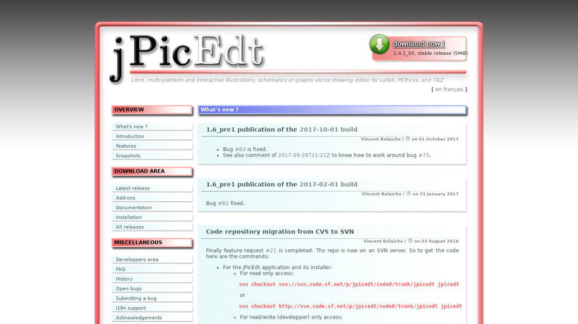 jPicEdt Landing Page
