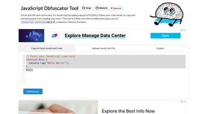 JavaScript Obfuscator image