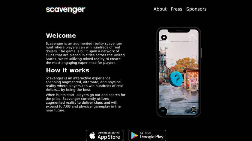 Scavenger Landing Page