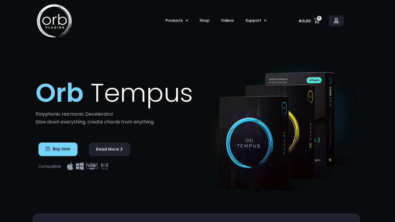 Orb Composer S Landing page