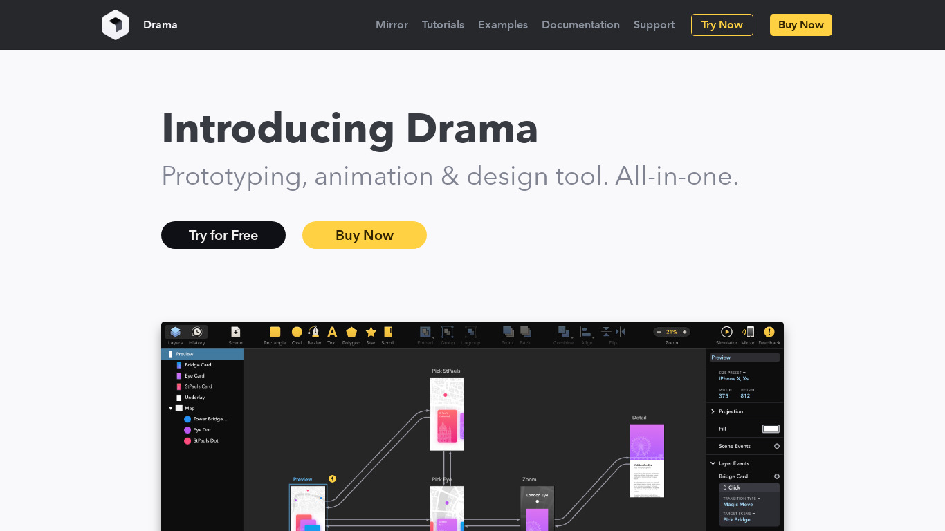 Drama Landing page