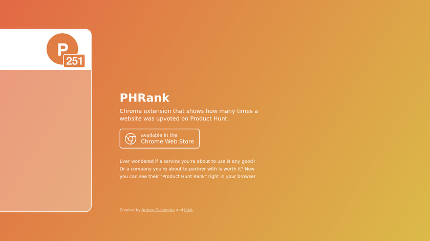 Product Hunt Rank Landing Page
