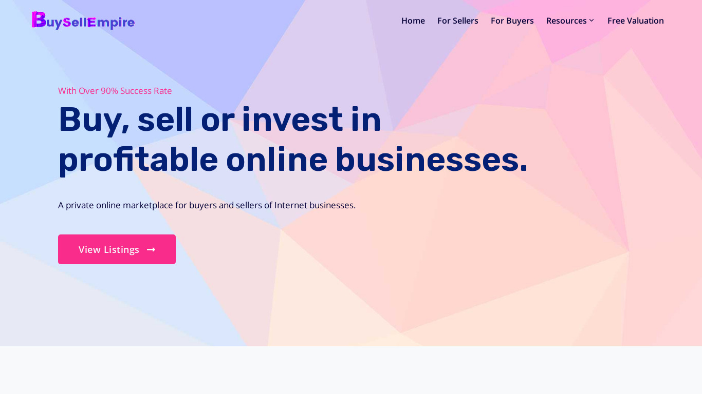 BuySellEmpire Landing page