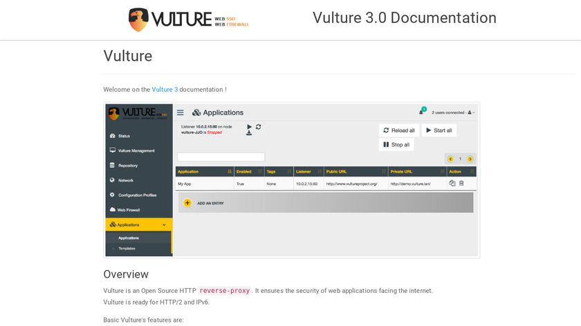 Vulture Landing Page