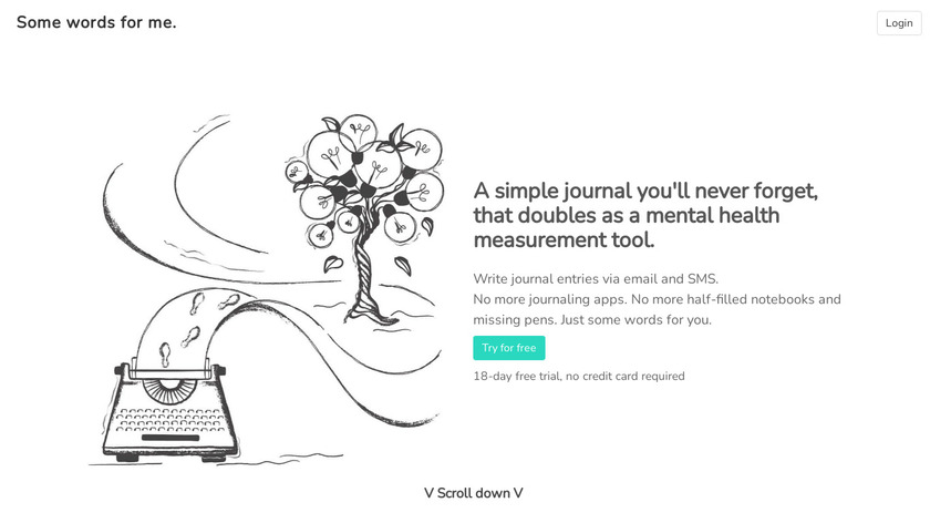 Some words for me Landing Page