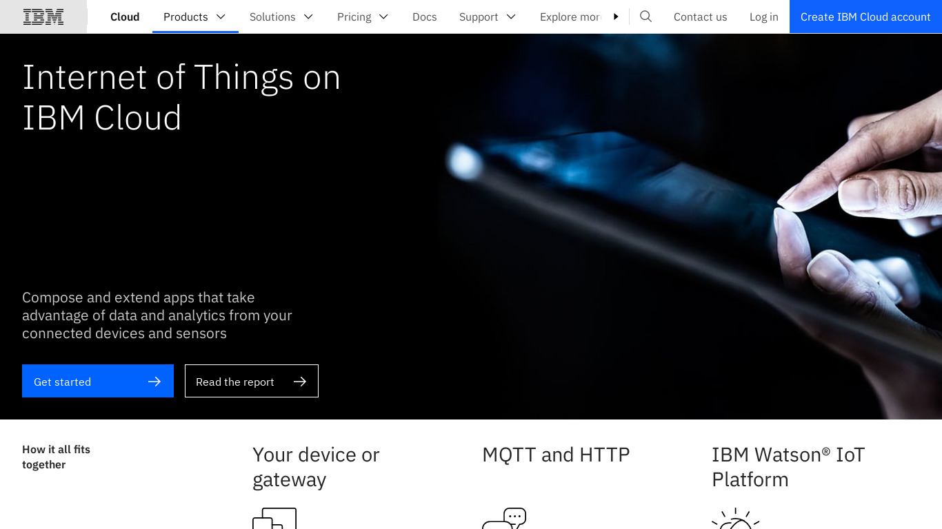 IBM Watson IoT Platform Landing page