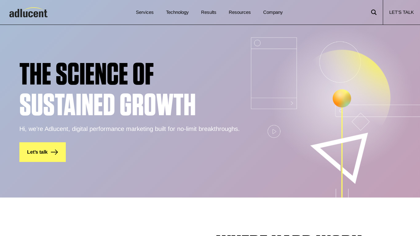Adlucent Landing page