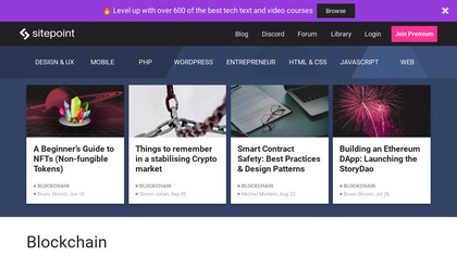 sitepoint.com Learn Blockchain Hub image
