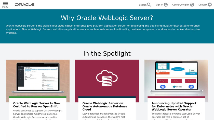 Oracle Weblogic Server Landing Page