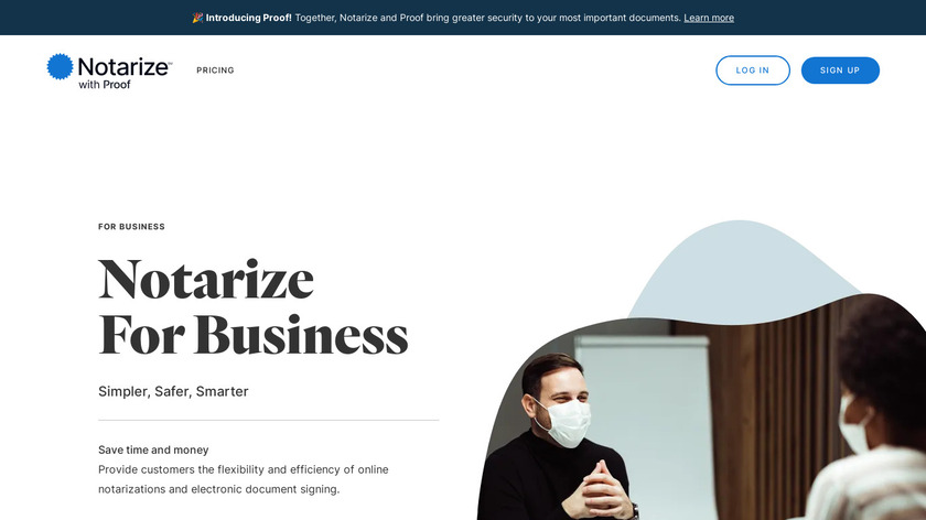 Notarize for Business Landing Page
