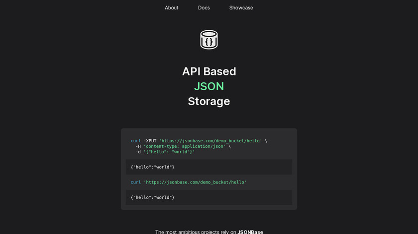 JSONBase Landing Page