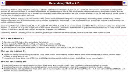 Dependency Walker screenshot