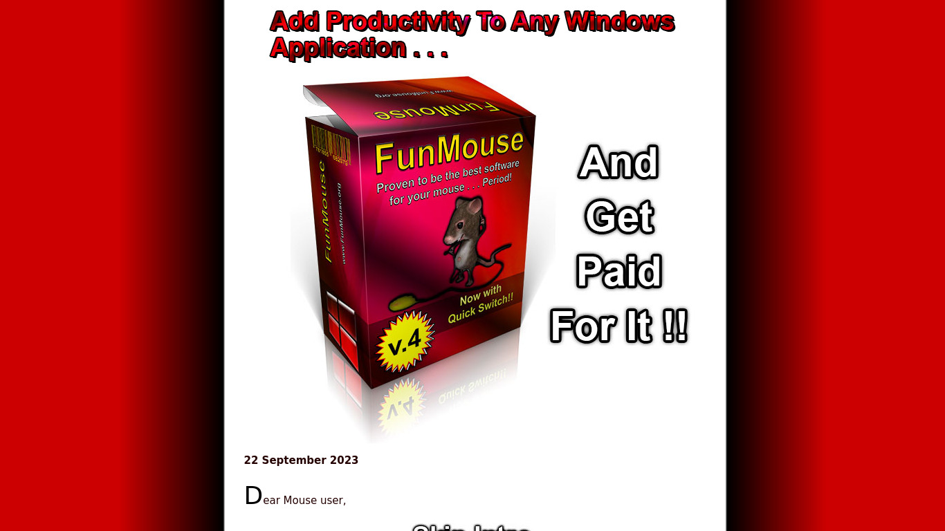 FunMouse Landing page