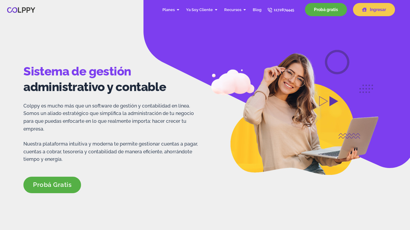 Colppy Landing page