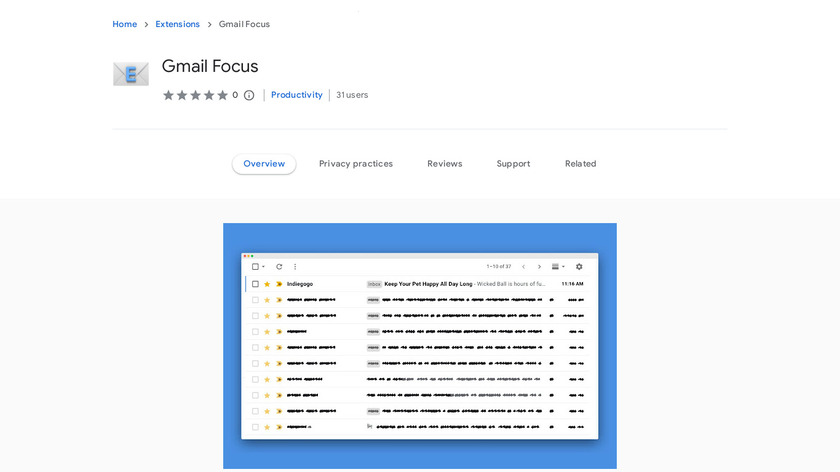 Gmail Focus Landing Page