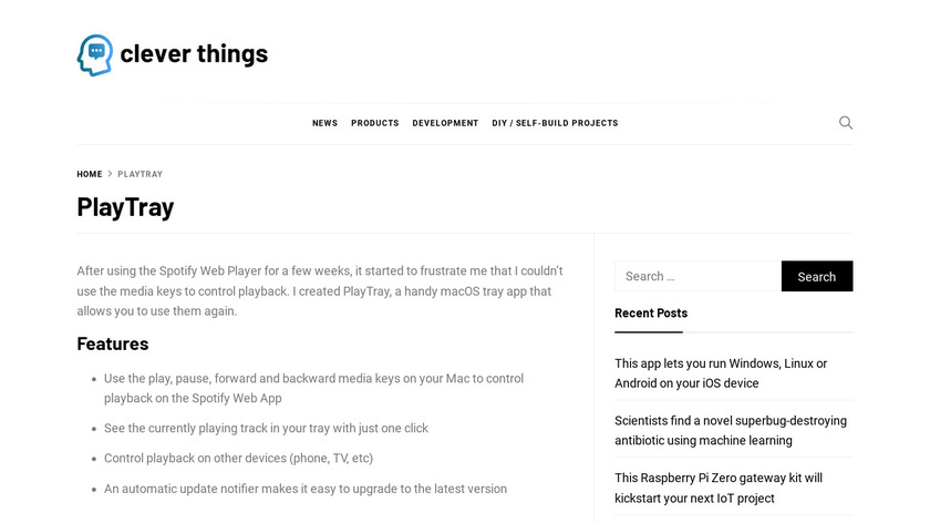 PlayTray Landing Page