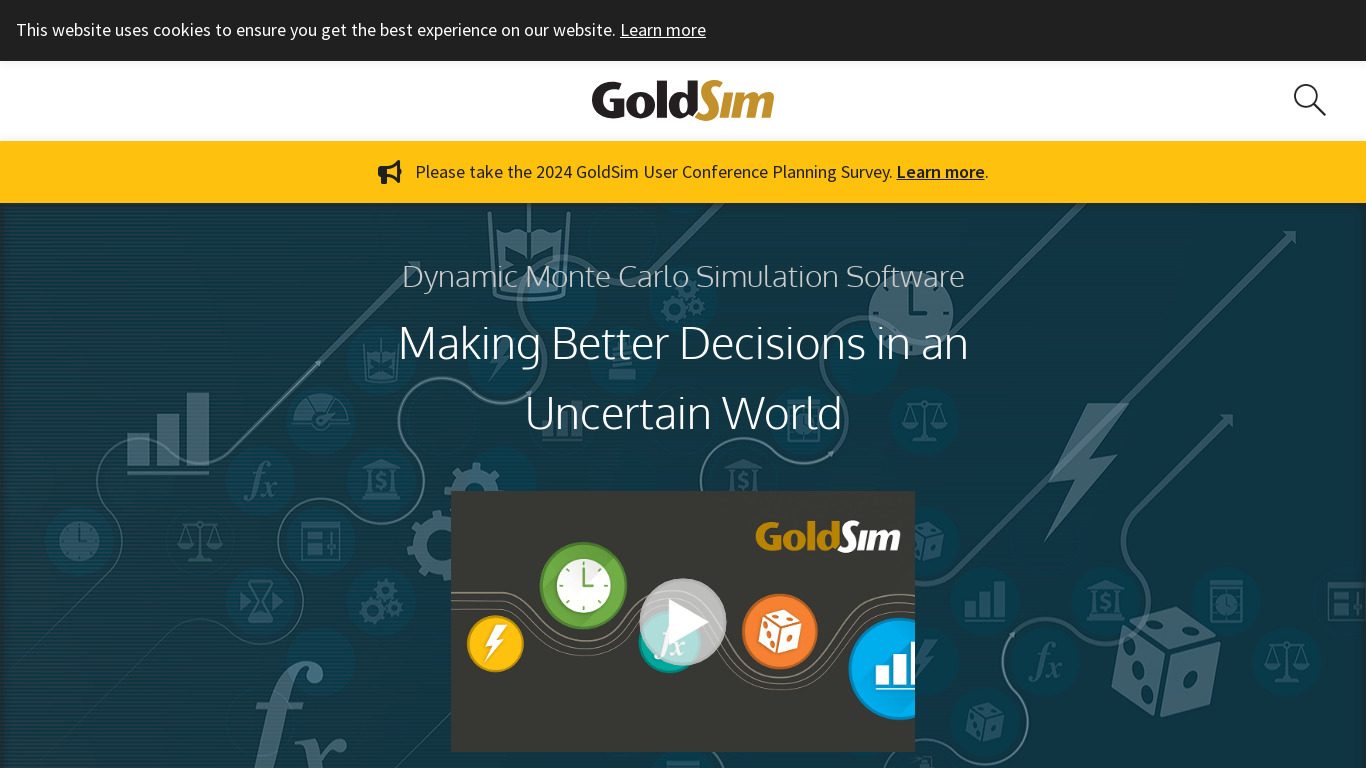 GoldSim Landing page