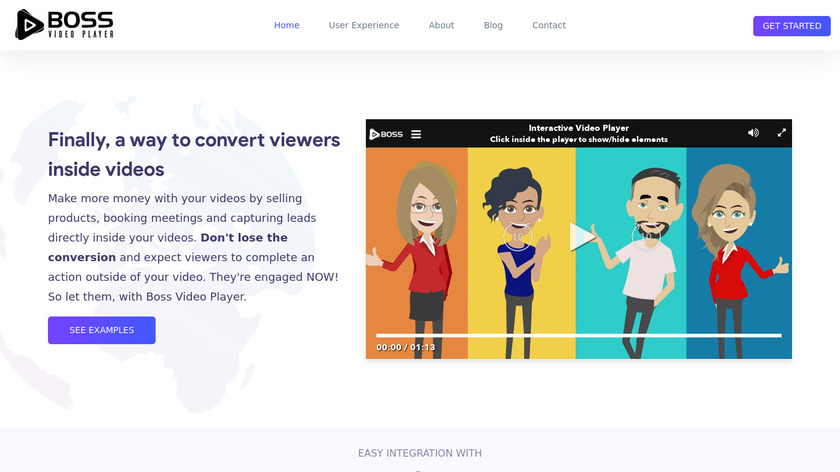 Boss Video Player Landing Page