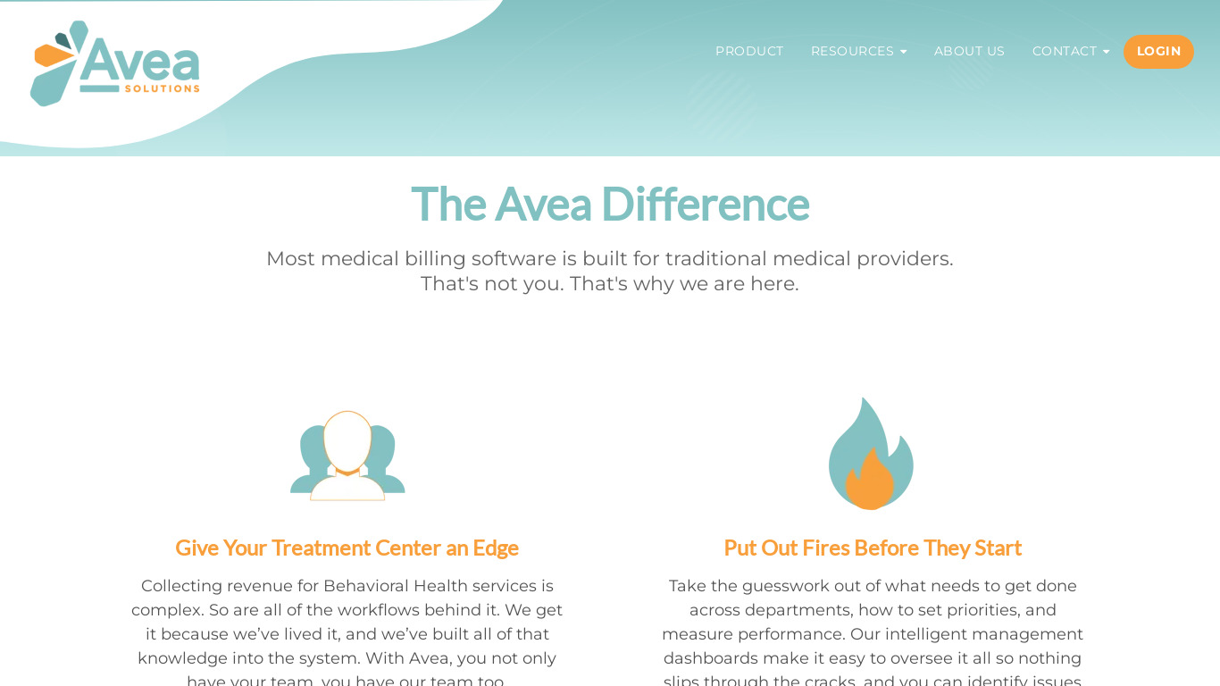 AveaOffice Landing page