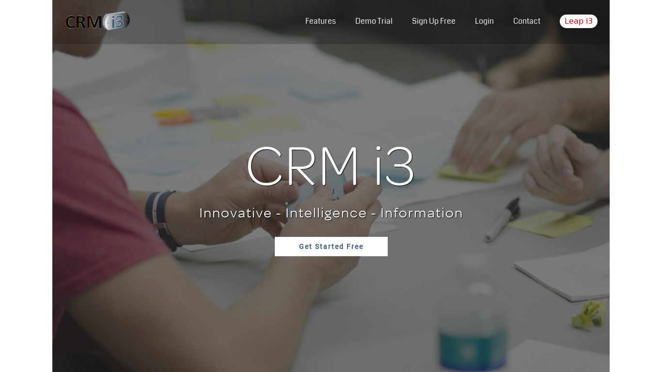 CRM i3 Landing page