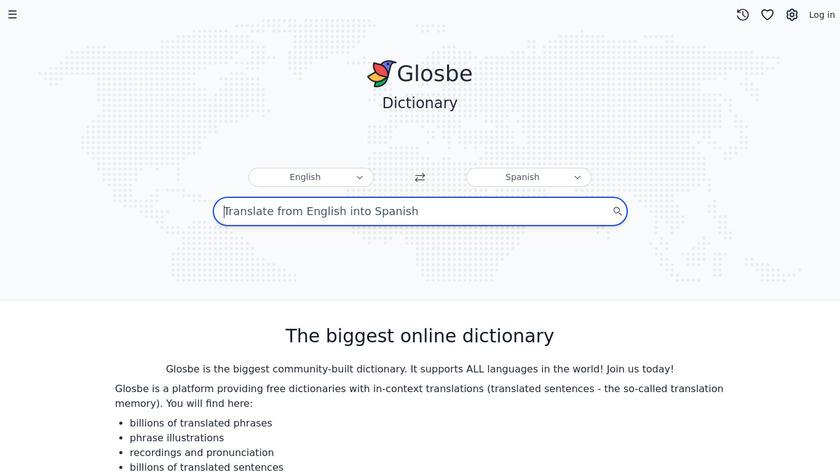 Glosbe Landing Page