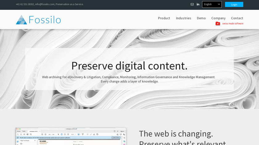 Fossilo Landing Page