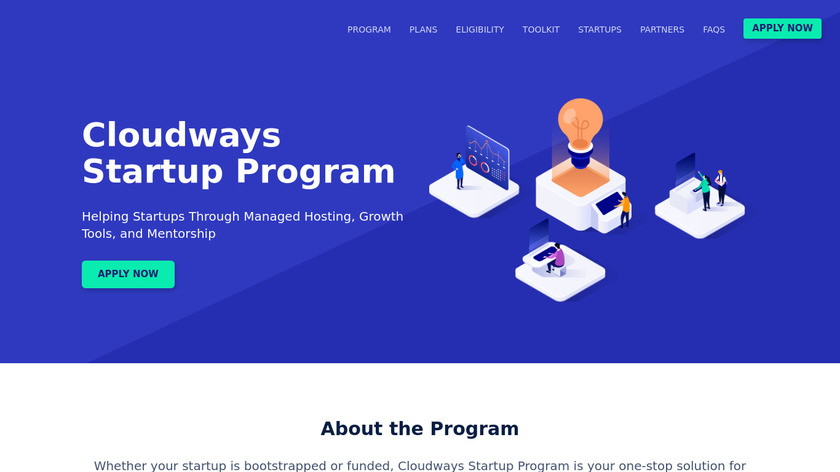 Cloudways Startup Program Landing Page