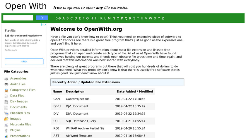 OpenWith.org Landing Page
