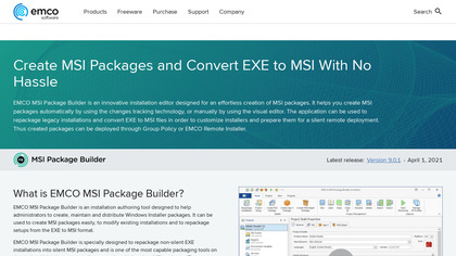 EMCO MSI Package Builder image