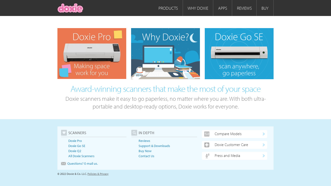 Doxie Landing page
