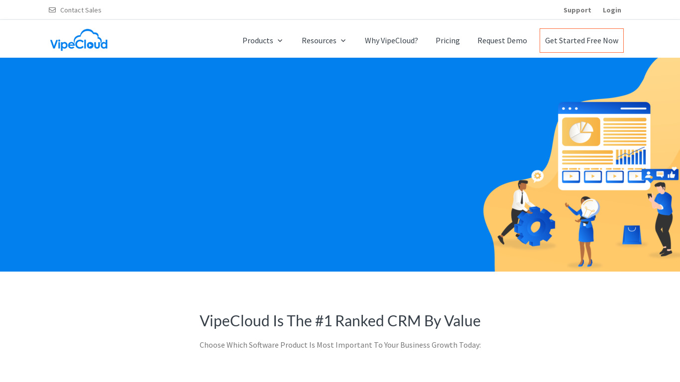 VipeCloud Landing page