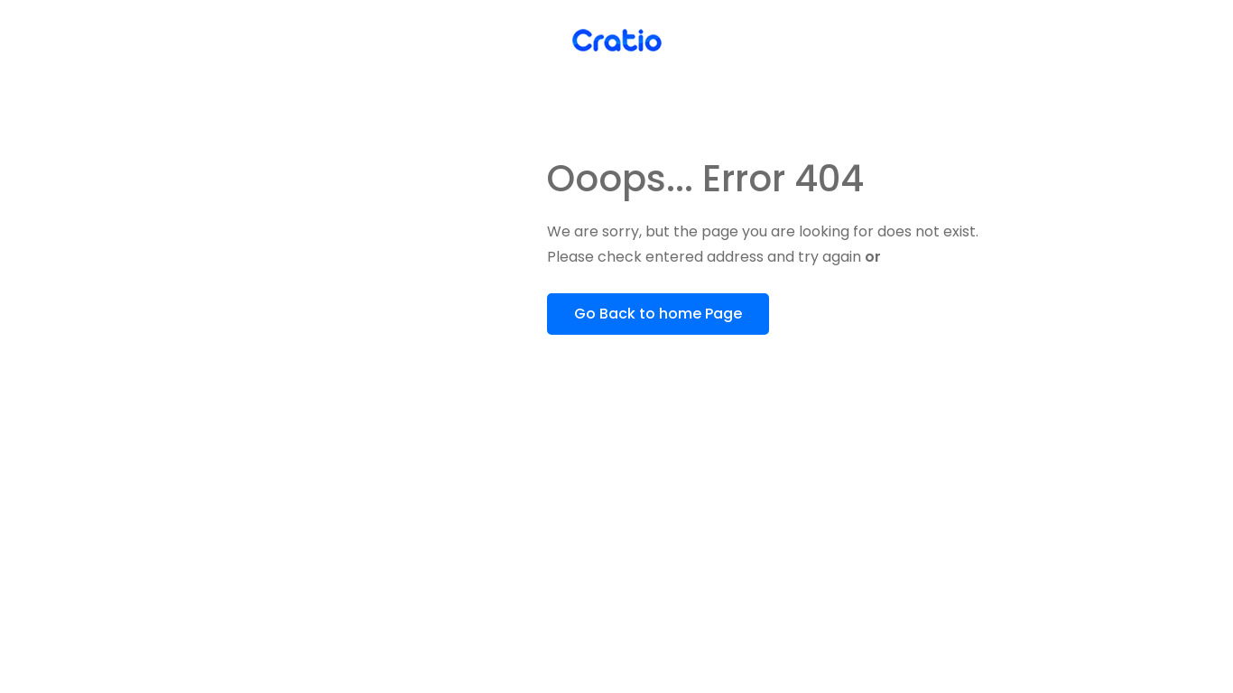 Cratio Small Business CRM Landing page