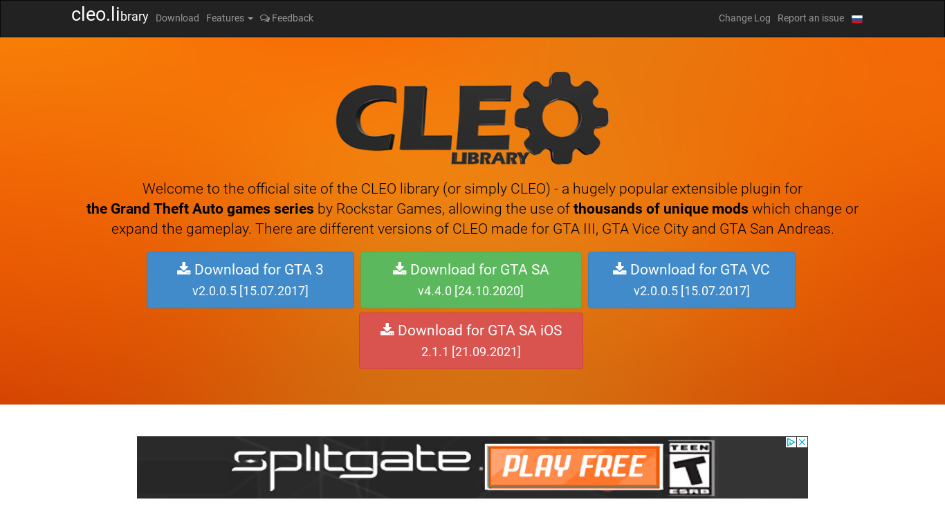 CLEO Library Landing page