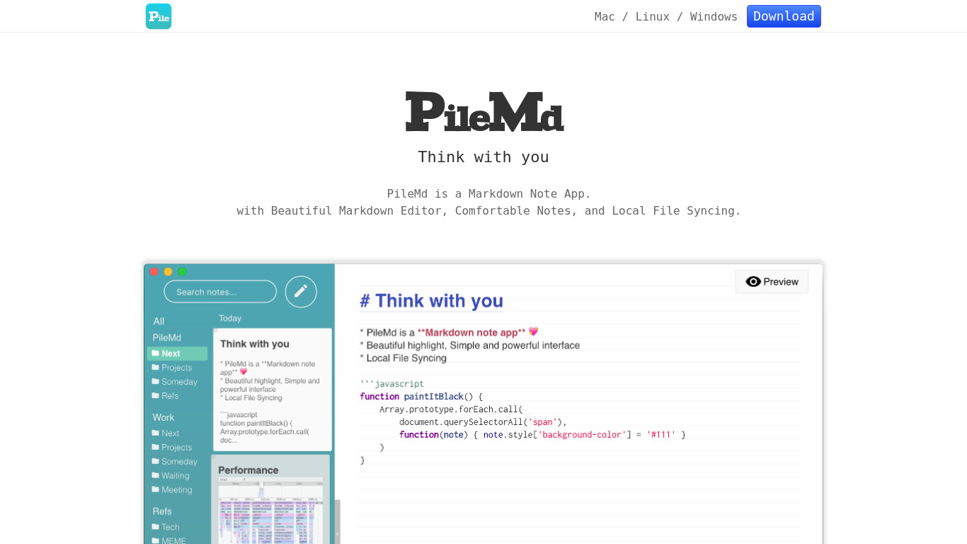 PileMD Landing page
