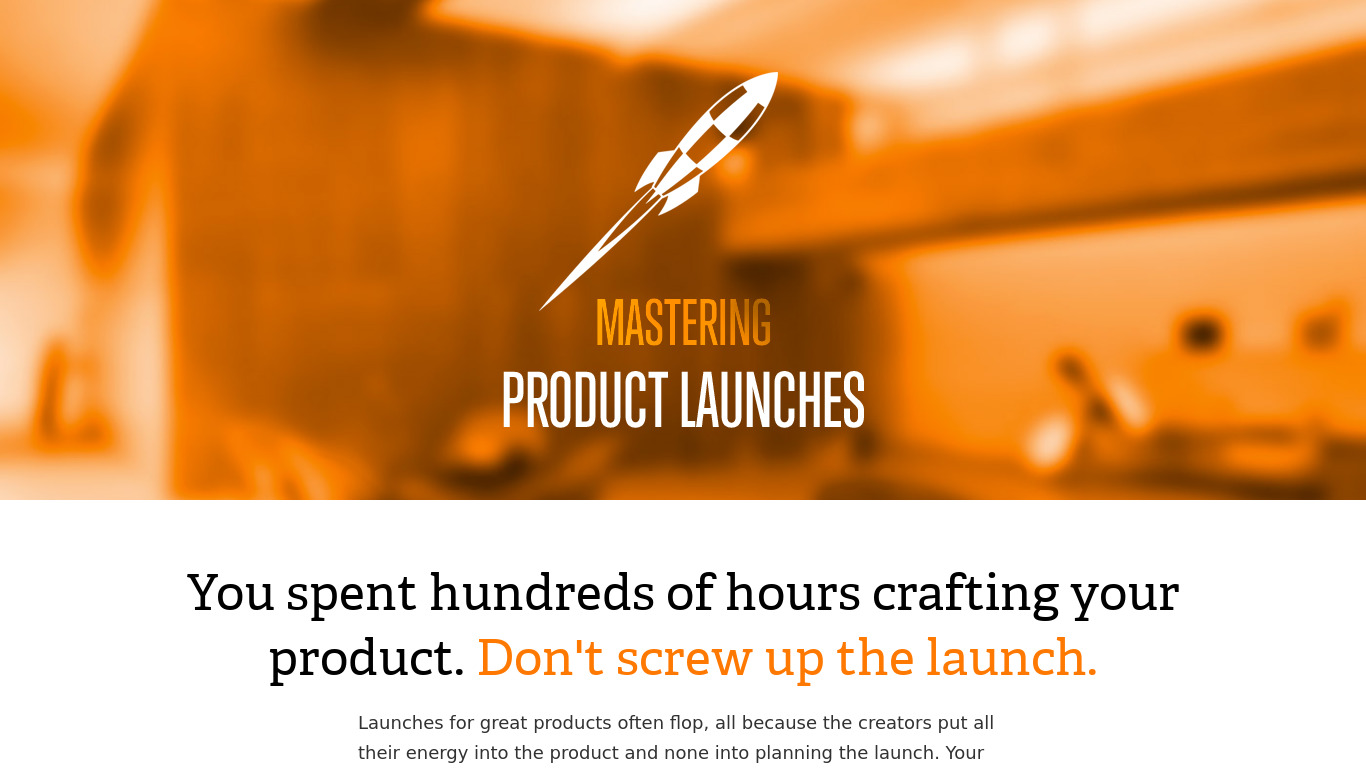 Product Launches Landing page