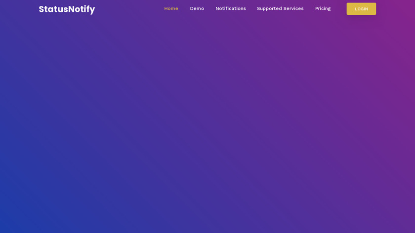 StatusNotify Landing Page